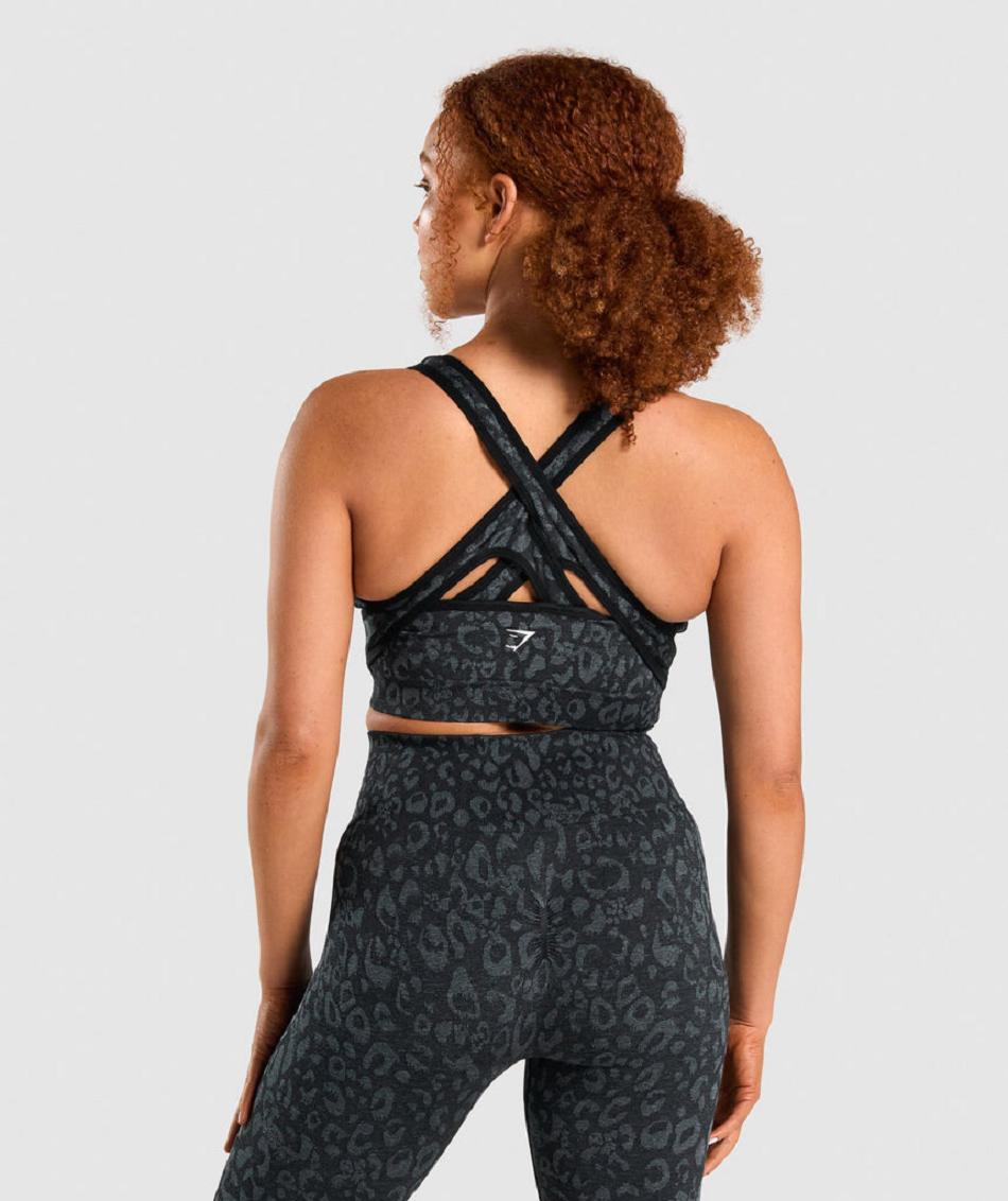 Sujetadores Deportivos Gymshark Adapt Animal Seamless Mujer Negras | CO 2236BEX